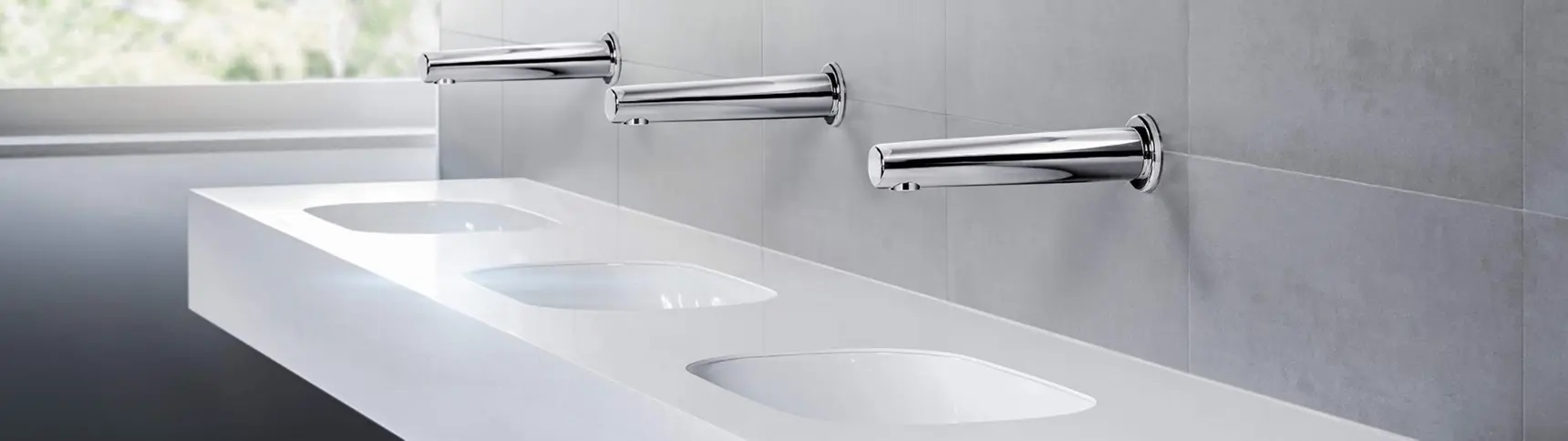 Stainless Steel Touchless Bathroom Faucets & Soap Dispensers